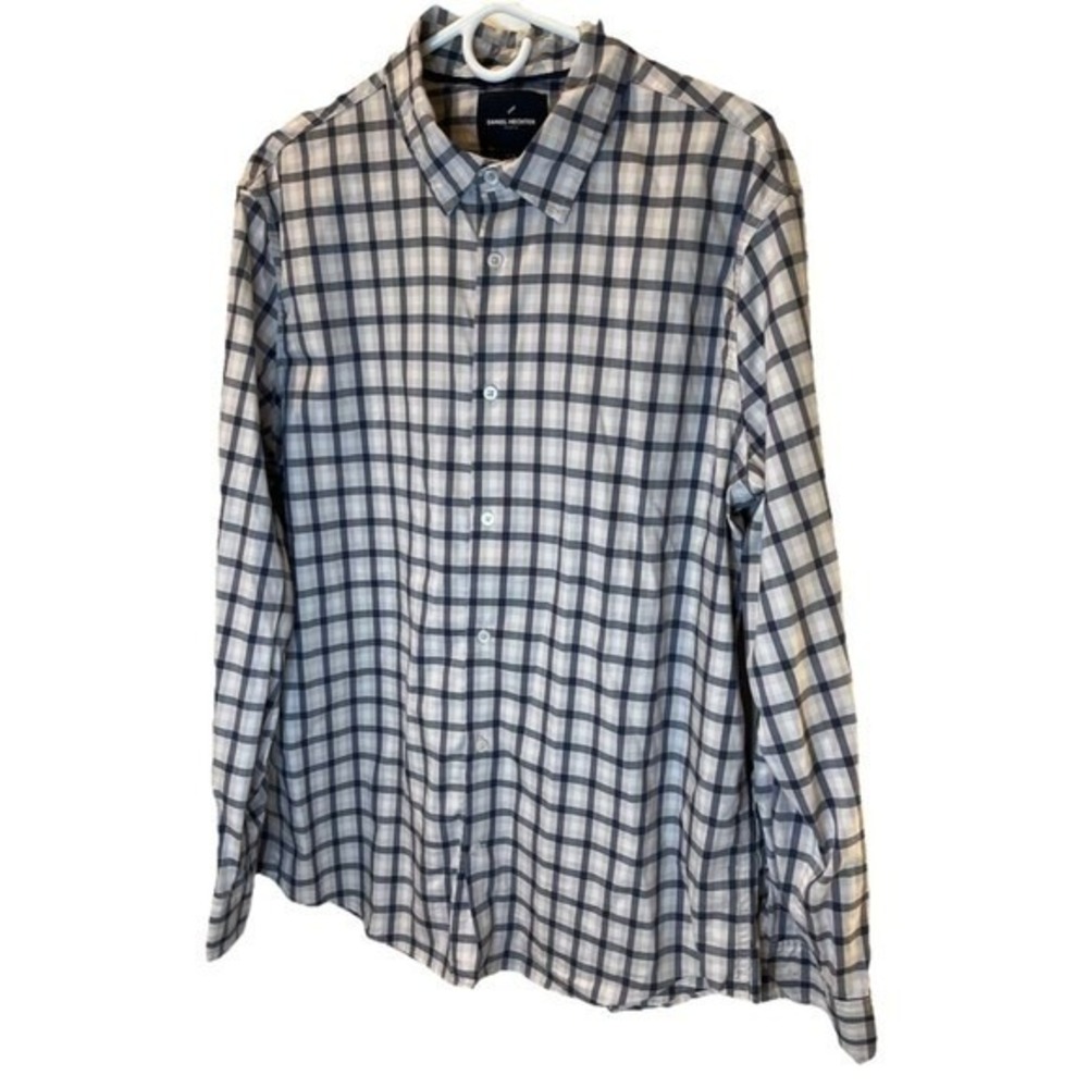Daniel Hechter Paris Mens XL Check Button Up Shirt European Business Casual